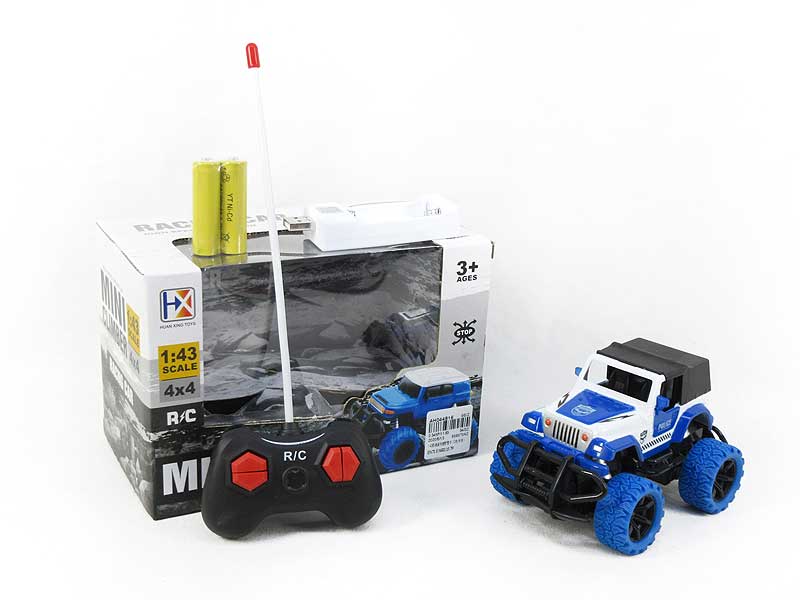 1:43 R/C Cross-country Police Car 4Ways W/Charge(2C) toys
