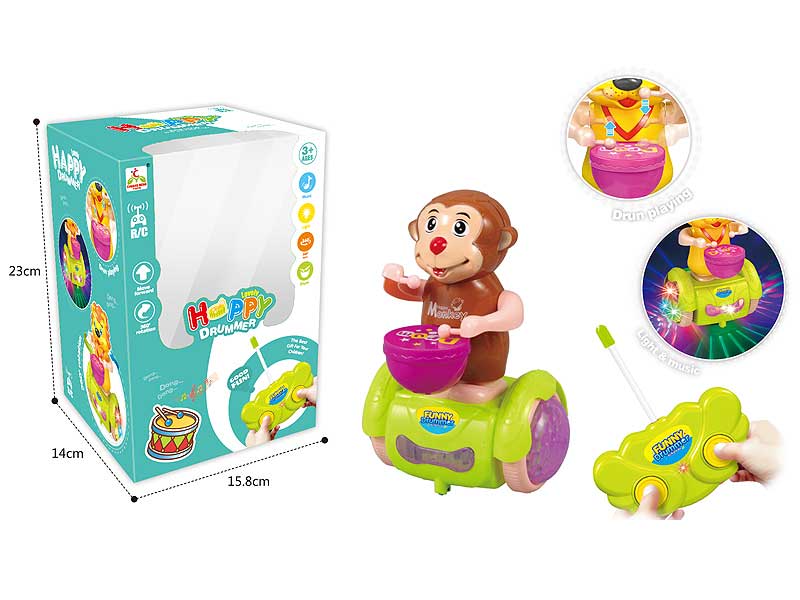 R/C PlayThe Drum Monkey Car W/L toys