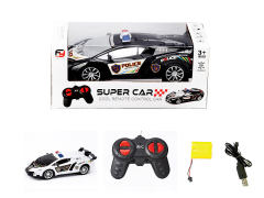 R/C Police Car 4Ways W/L_Charge toys