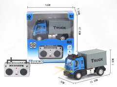 1:64 R/C Container Truck 4Ways W/L