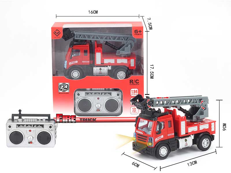 1:64 R/C Fire Engine 4Ways W/L toys