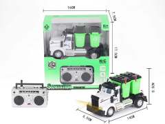 1:64 R/C Sanitation Truck 4Ways W/L