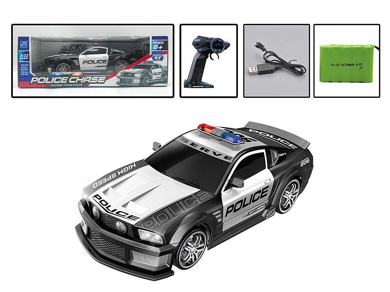 2.4G 1:12 R/C Police Car 4Ways W/Charger toys