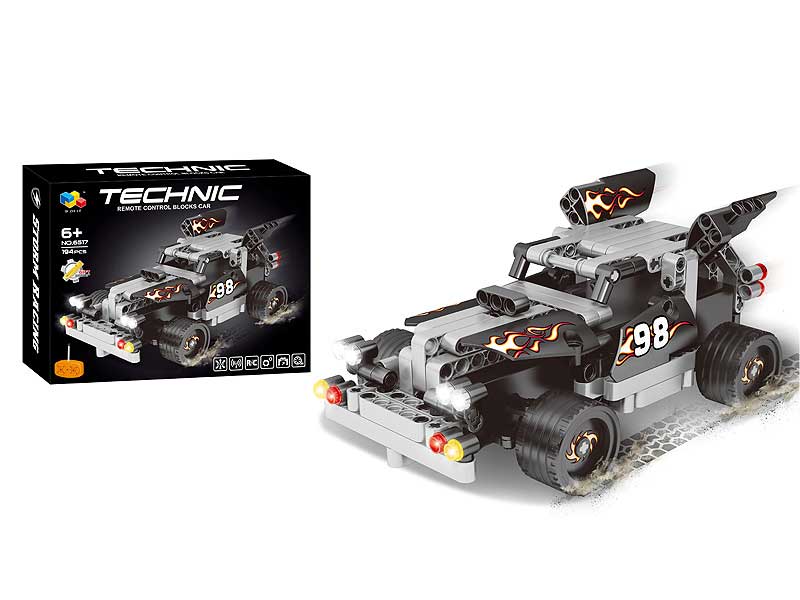 R/C Block Racing Car 4Ways W/Charge toys