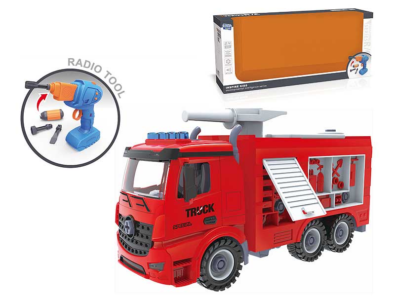2.4G R/C Diy Fire Engine 4Ways toys