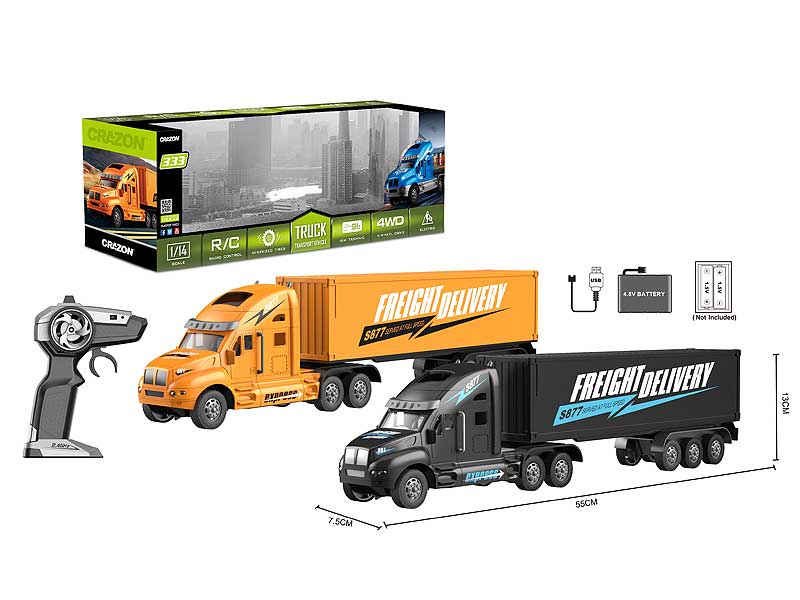 2.4G 1:14 R/C Container Truck 4Ways W/Charge(2C) toys
