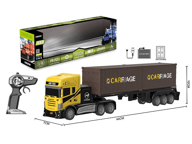 2.4G 1:16 R/C Container Truck 4Ways W/Charge toys