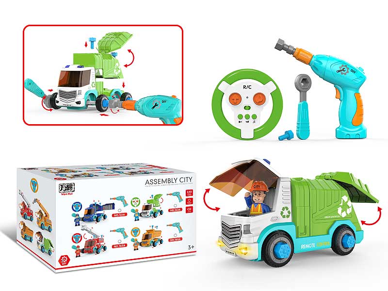 2.4G R/C Diy Sanitation Car 2Ways toys