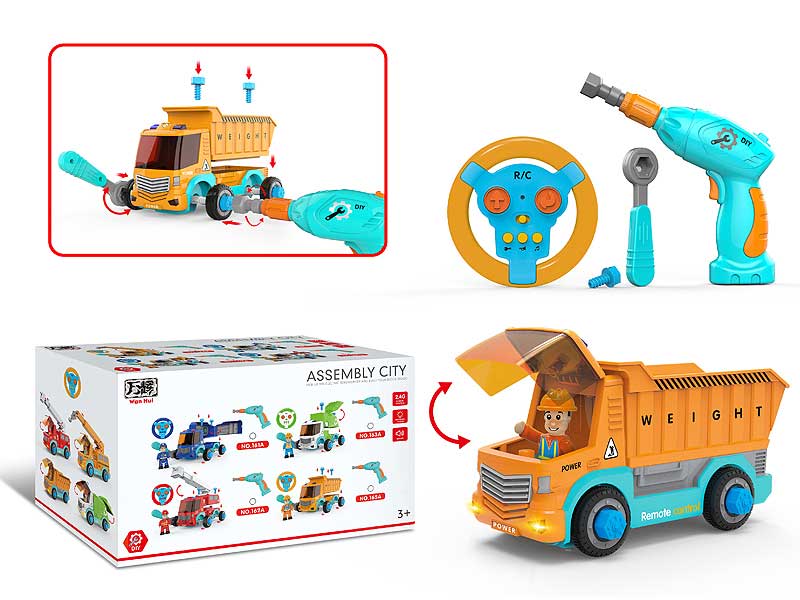 2.4G R/C Diy Construction Truck 2Ways toys