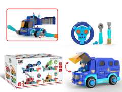 2.4G R/C Diy Police Car 2Ways toys