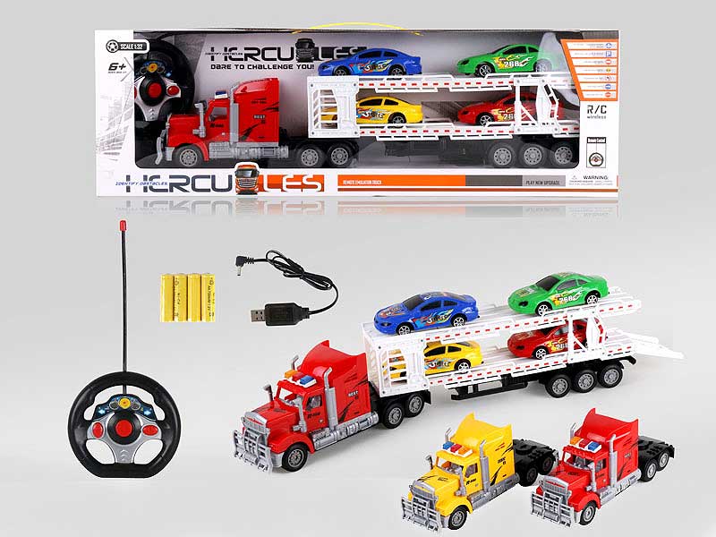 R/C Double Deck Trailer 4Ways W/L_Charge(2C) toys