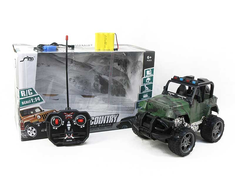 1:14 R/C Cross-country Jeep 4Ways W/L_Charge toys