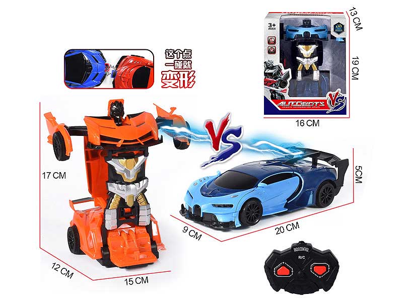 2.4G 1:20 R/C Transforms Car 2Ways W/L(2C) toys