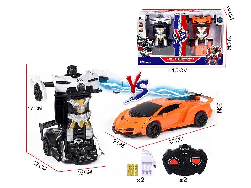 2.4G 1:20 R/C Transforms Car 2Ways W/L_Charge(2in1) toys