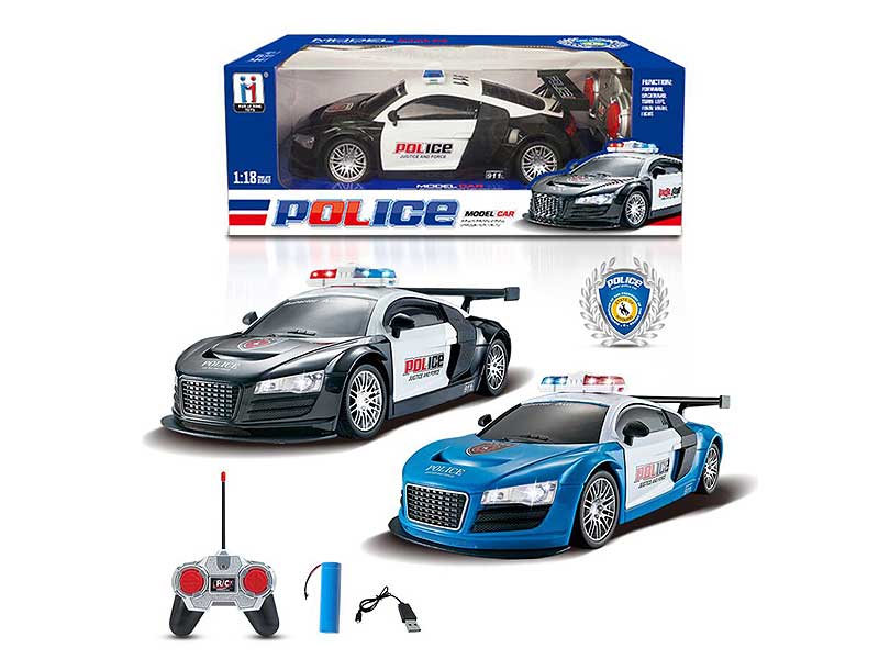 1:18 R/C Police Car 4Ways W/Charge(2C) toys