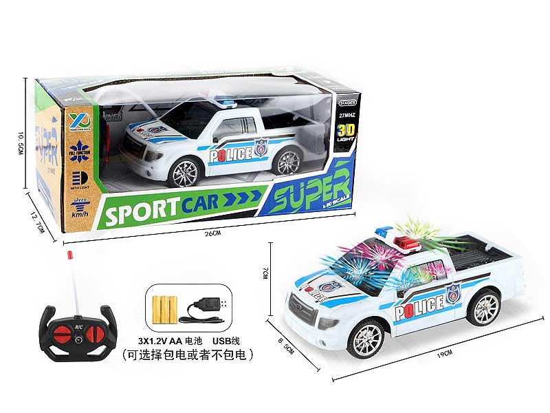 1:20 R/C Police Car 4Way W/L_Charge(2C) toys