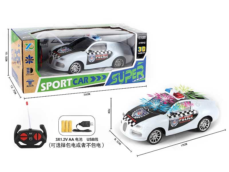 1:20 R/C Police Car 4Way W/L_Charge(2C) toys