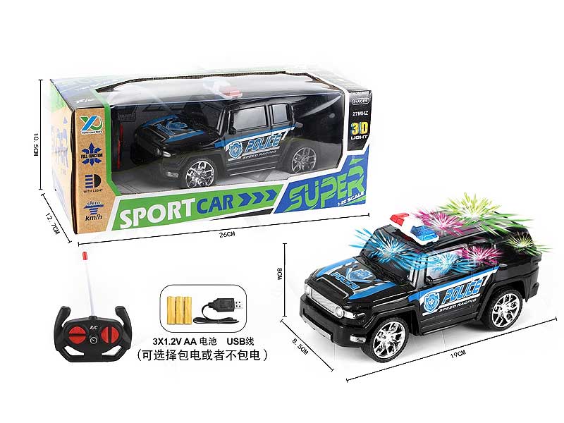 1:20 R/C Police Car 4Way W/L_Charge(3C) toys