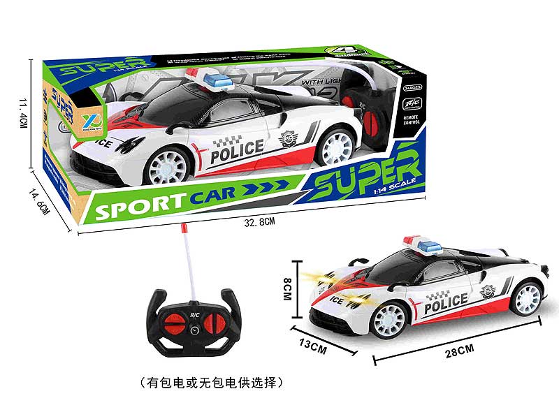 1:14 R/C Police Car 4Way W/L(2C) toys