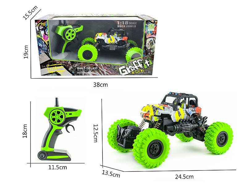 2.4G 1:18 R/C Cross-country Jeep 4Ways W/L toys