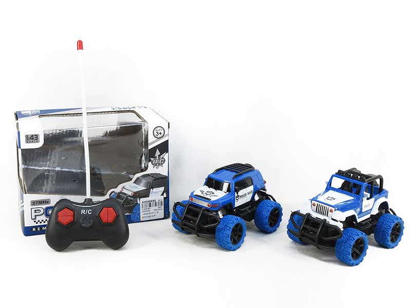 1:43 R/C Police Car 4Way W/L(3S) toys