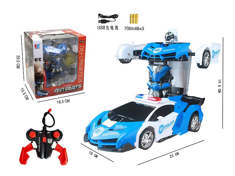 R/C Transforms Police Car 5Ways W/L_Charge toys