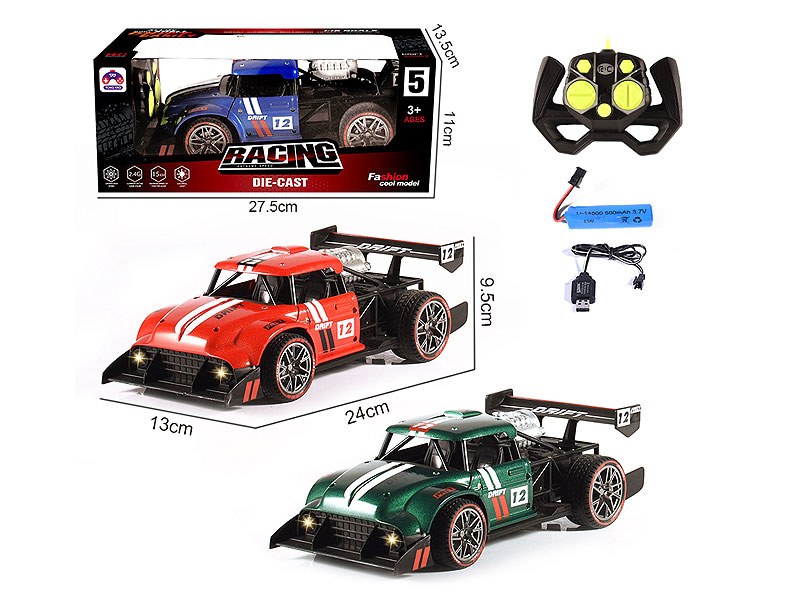 2.4G 1:16 Die Cast Racing Car 5Ways R/C W/L_Charge(3C) toys