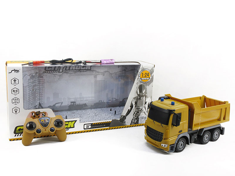 2.4G 1:24 R/C Construction Truck 6Ways W/L_Charge toys
