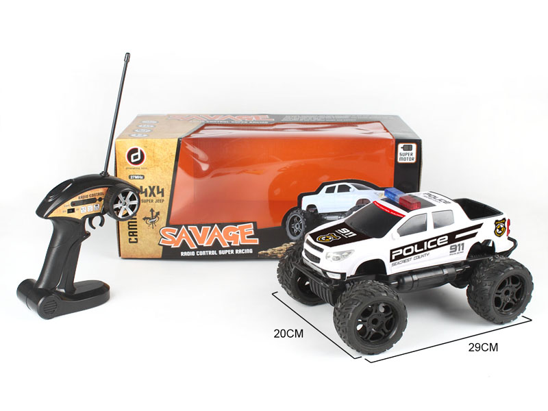1:14 R/C Cross-country Police Car 4Ways W/L toys