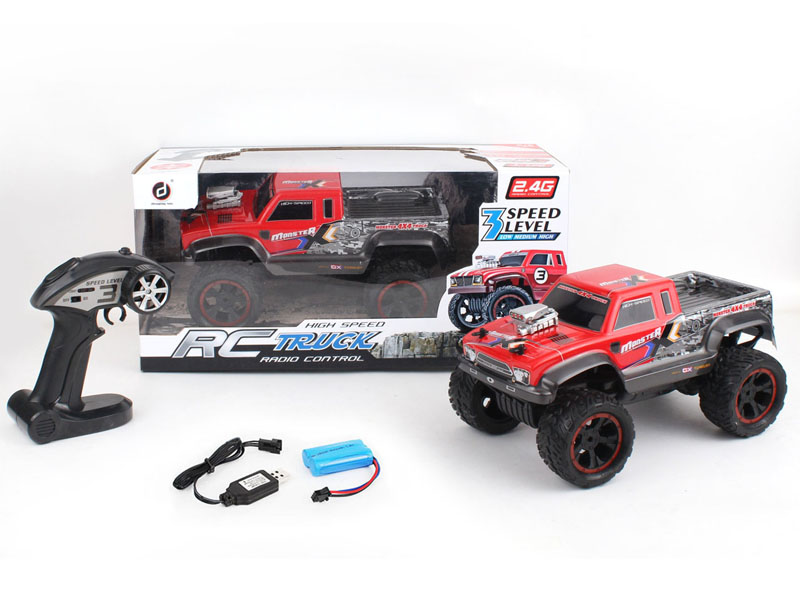 2.4G 1:10 R/C Cross-country Car 4Ways W/Charge toys