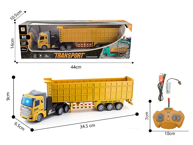1:18 R/C Construction Truck 4Ways W/L_Charge toys