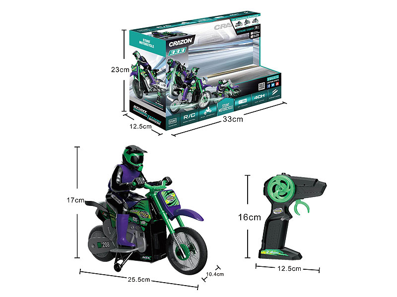 2.4G 1:18 R/C Motorcycle 4Ways toys