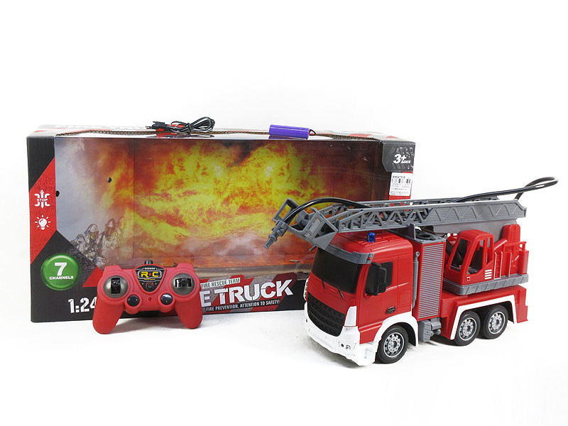2.4G 1:24 R/C Sprinkler Fire Engine 7Ways W/L_Charge toys