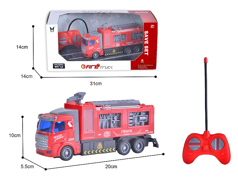1:48 R/C Fire Engine 4Ways W/L toys