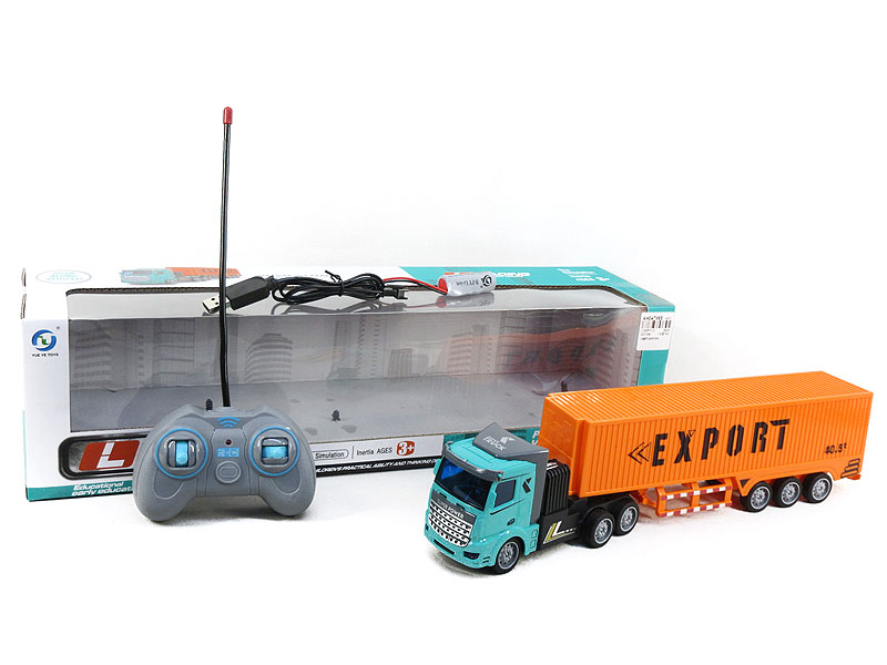 1:46 R/C Container Truck 4Ways W/L_Charge toys