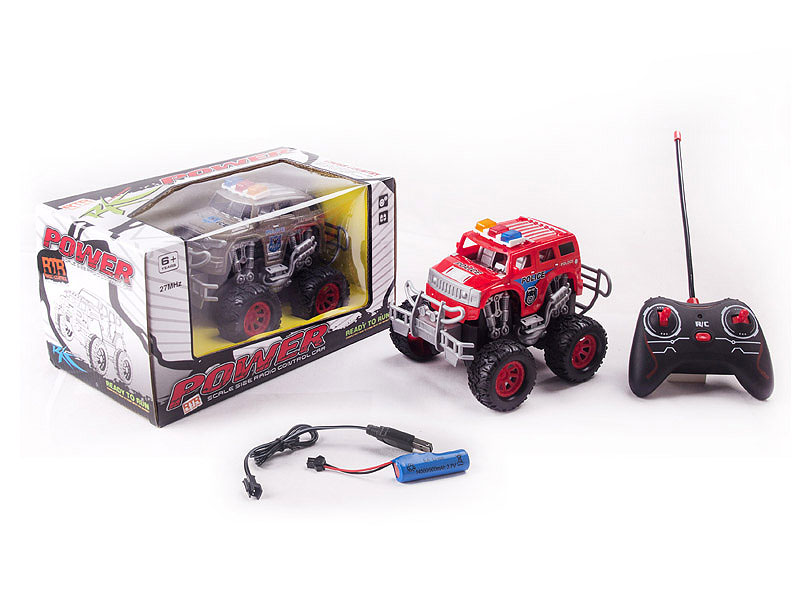 R/C Cross-country Police Car 4Ways W/Charge toys