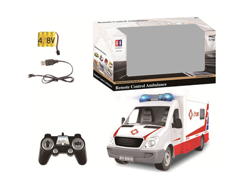 1:18 R/C Ambulance W/Charge toys