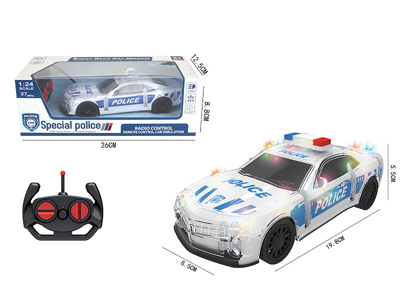 1:24 R/C Police Car 4Way W/L toys