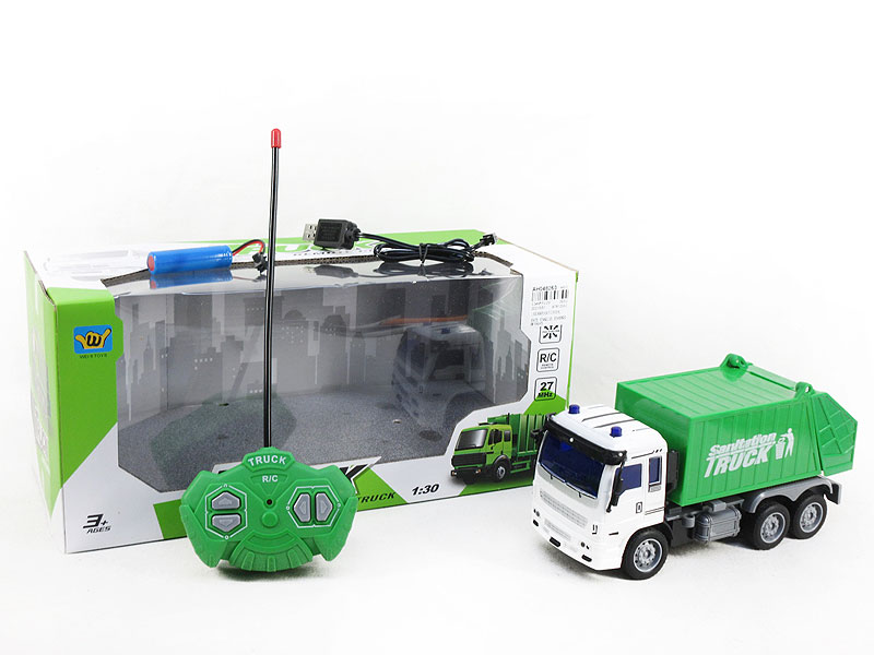1:30 R/C Sanitation Truck 4Ways W/Charge toys