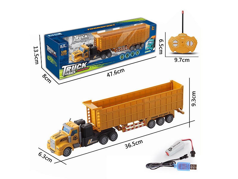 1:48 R/C Container Car 4Way W/L_Charge toys