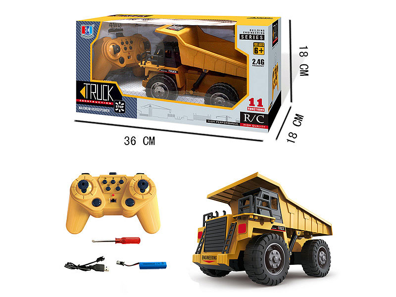2.4G R/C Construction Truck 11Ways W/L_M_Charge toys