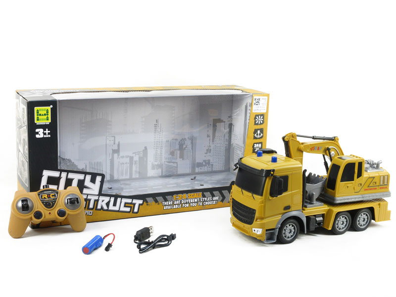 2.4G 1:24 R/C Construction Truck 7Ways W/L_Charge toys
