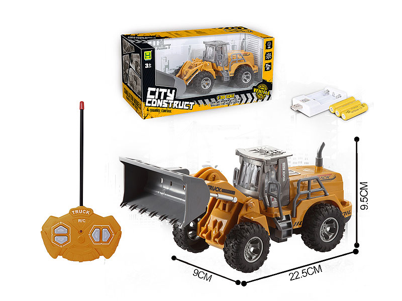 1:30 R/C Construction Truck 4Ways W/L_Charge toys