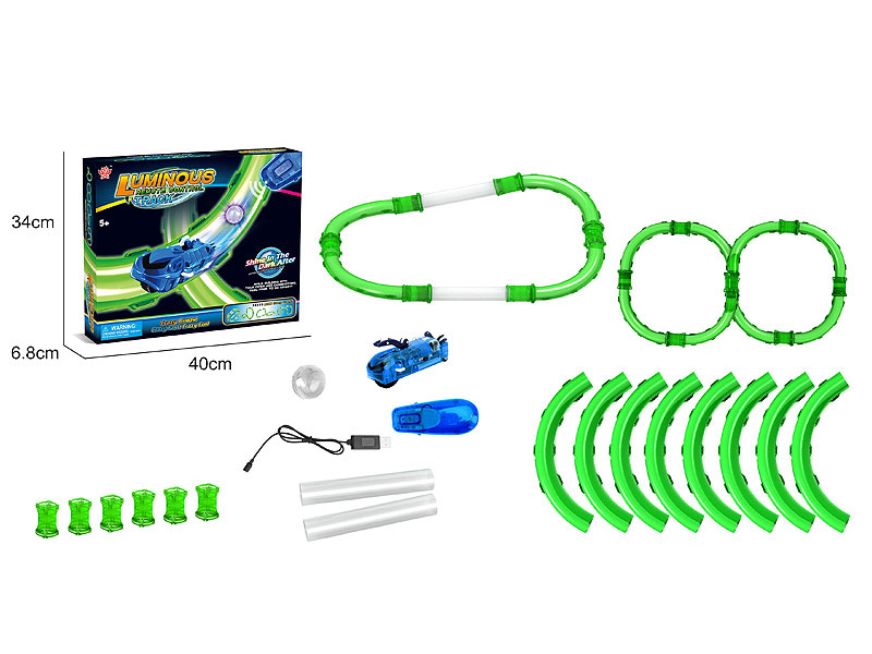 Luminous R/C Pipeline Rail Car toys