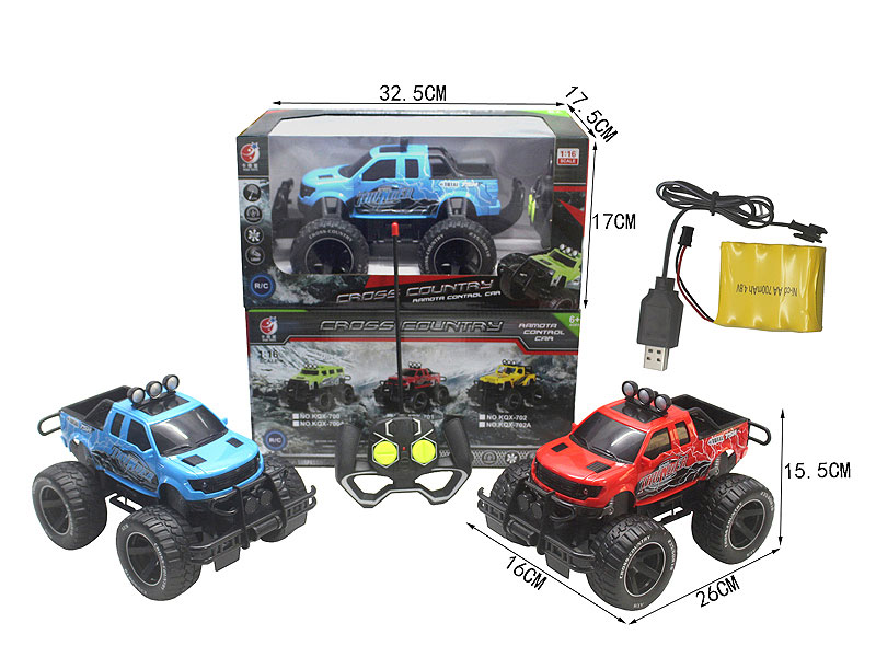 1:16 R/C Cross-country Car 4Ways W/L_Charge(2C) toys