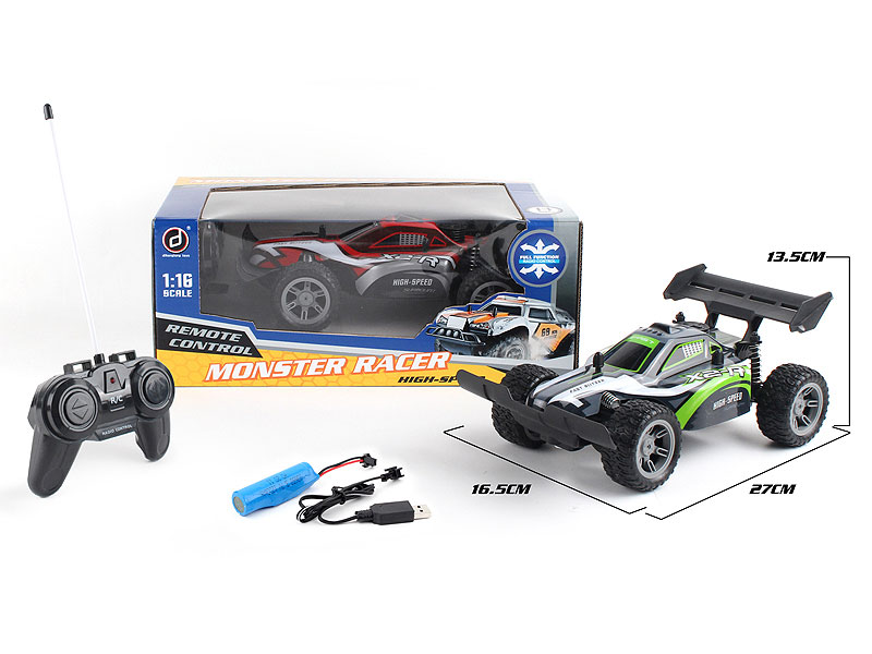 1:16 R/C Racing 4Way Car W/Charge(2C) toys