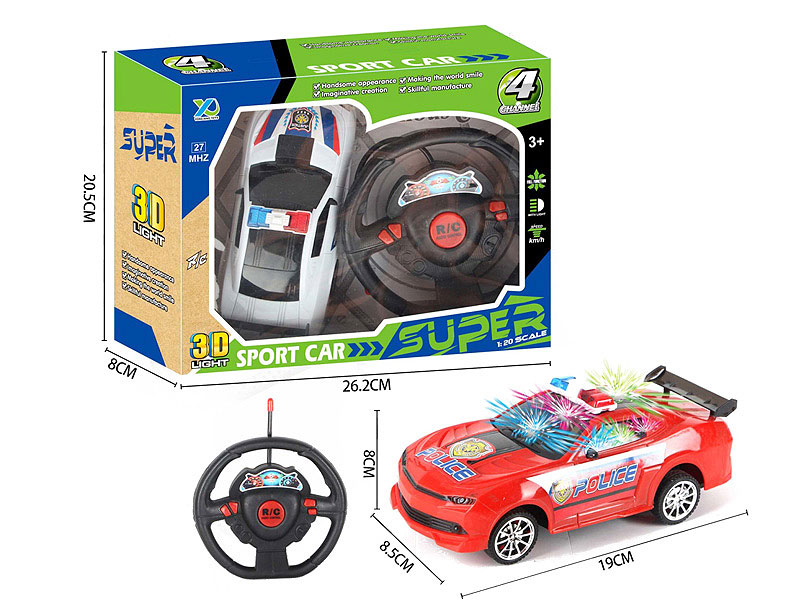 1:20 R/C Police Car 4Ways W/L(2C) toys