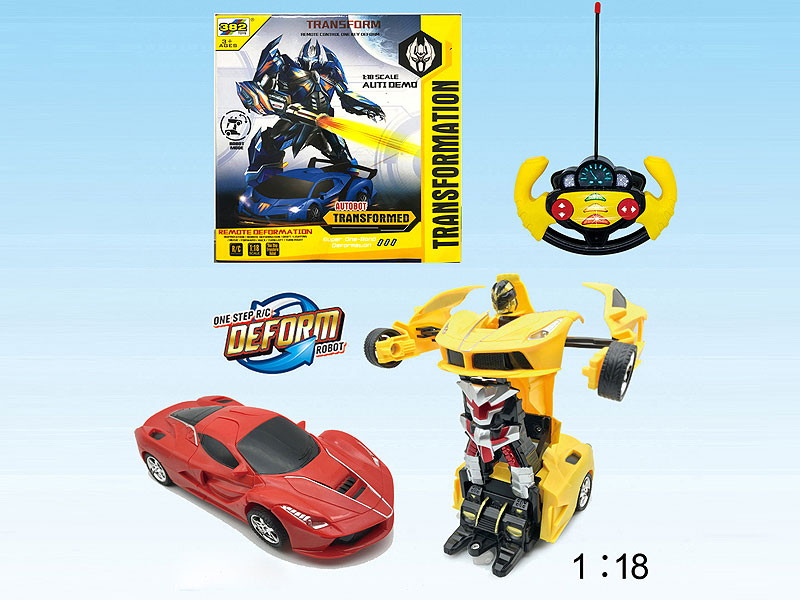 1:18 R/C Transforms Car 5Ways W/L_M(2C) toys