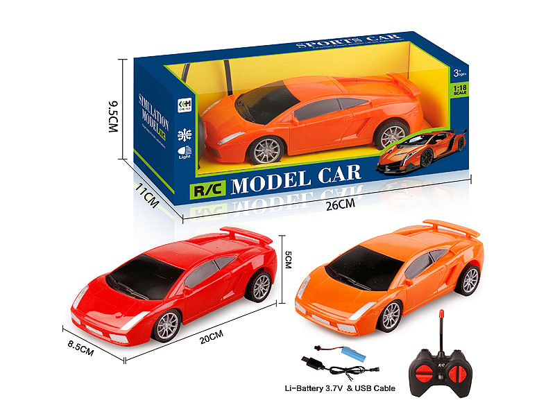 1:18 R/C Car 4Ways W/Charge(2C) toys