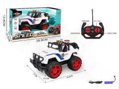 1:14 R/C Cross-country Jeep Police Car 4Ways W/Charge